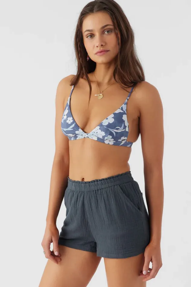 CARLA CRINKLE DOUBLE GAUZE BEACH SHORTS Slate Women O039NEILL Collections