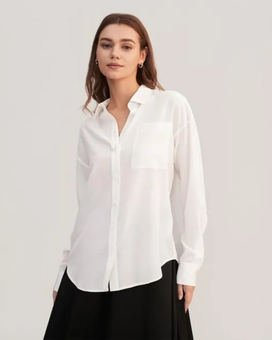 Casual Drop Shoulders Oversize Silk Shirt Women Women Blouses Lilysilk Shirts Casual Drop Shoulders Oversize Silk Shirt Women Women Blouses Lilysilk Shirts