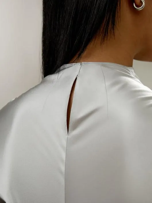 Charming Silk Blouse With Oblique Pleats Women Blouses Lilysilk Shirts