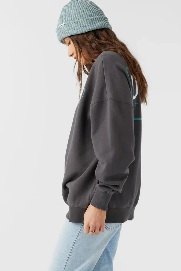 CHOICE CREWNECK OVERSIZEDFIT FLEECE PULLOVER Washed Black Women O039NEILL Collections