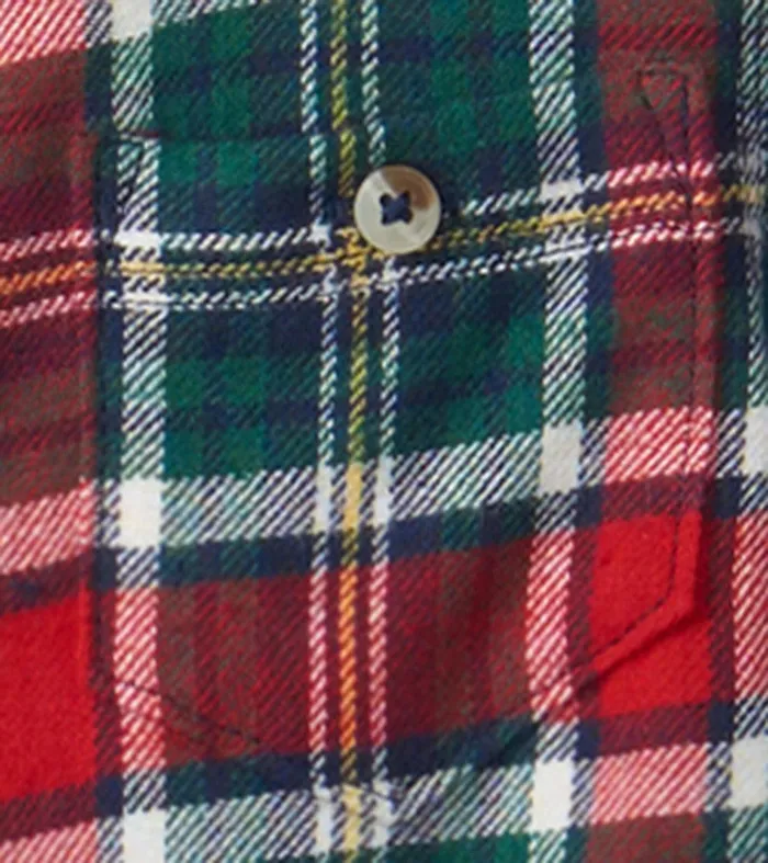 Christmas Plaid Toddler Button Down Shirt Hatley