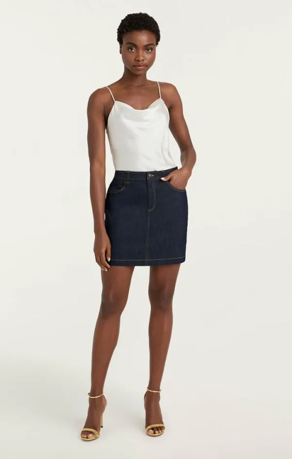 Cinq Sept Braided Lynette Skirt Indigo Women Skirts