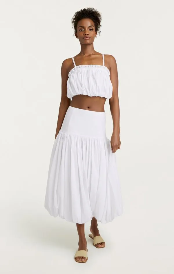 Cinq Sept Ivee Top White Women Tank Tops and Camisoles
