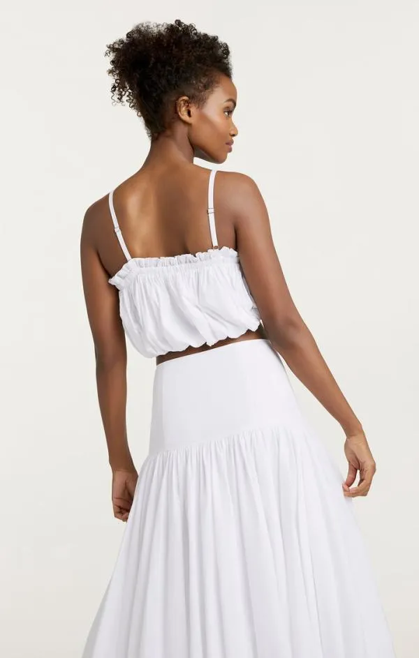 Cinq Sept Ivee Top White Women Tank Tops and Camisoles