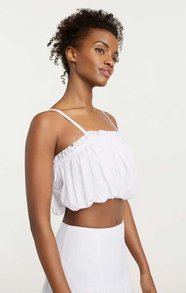 Cinq Sept Ivee Top White Women Tank Tops and Camisoles