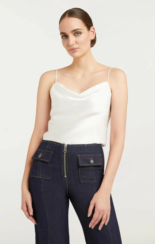 Cinq Sept Marta Cami Ivory Women Tank Tops and Camisoles