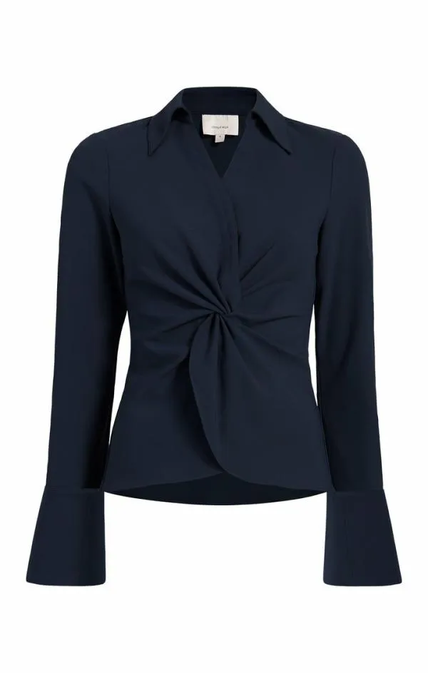 Cinq Sept Mckenna Top Navy Women Long Sleeve Tops