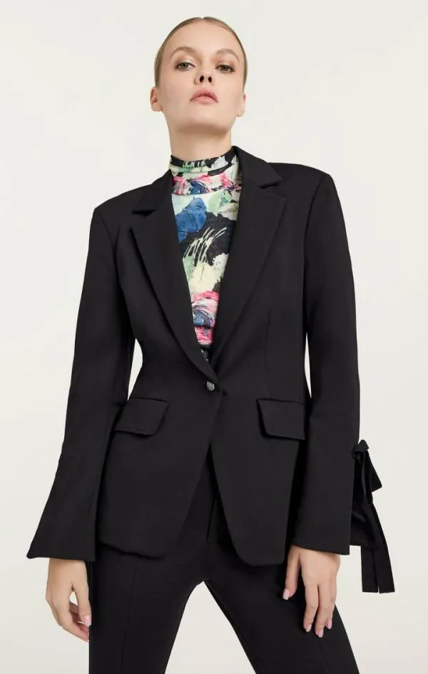 Cinq Sept Ponte Lou Blazer Black Women Blazers