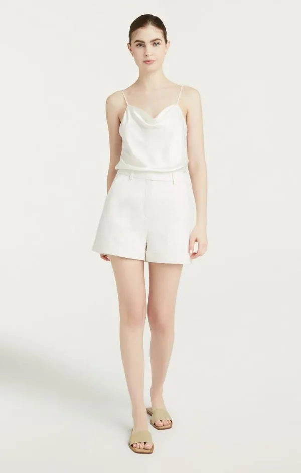 Cinq Sept Sateen Galena Short White Women Shorts