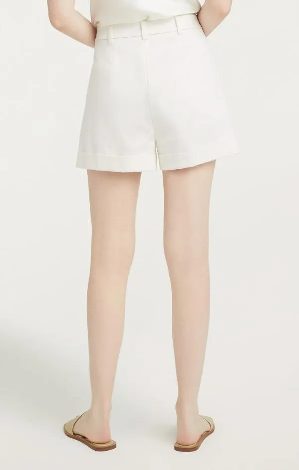 Cinq Sept Sateen Galena Short White Women Shorts