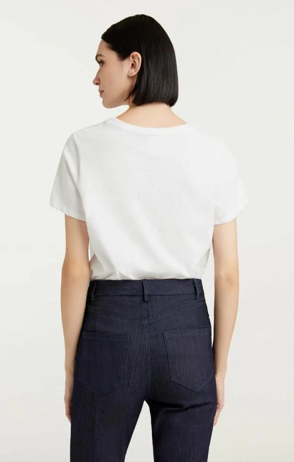Cinq Sept Smiley New York Tee Whiteblack Women Tees