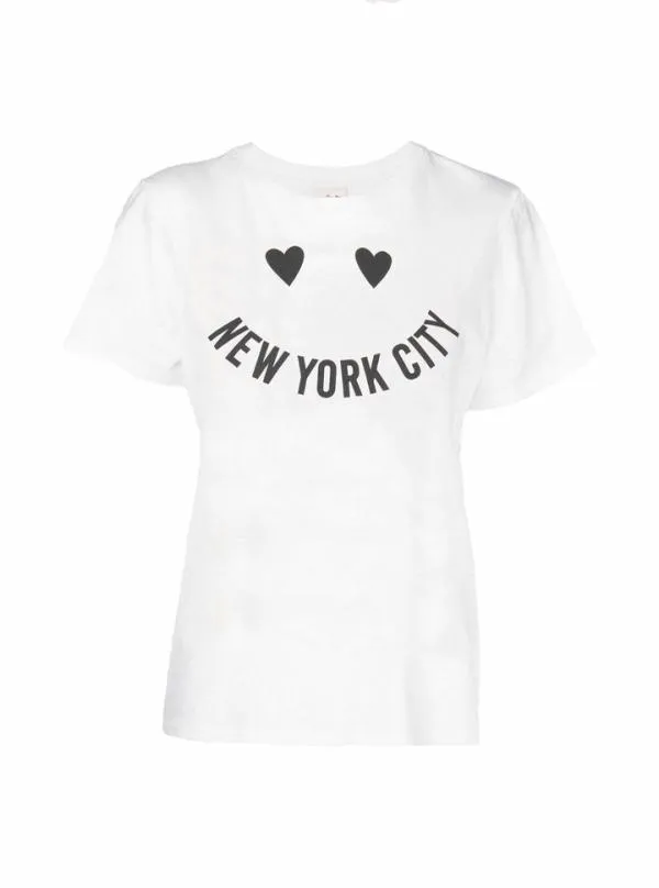 Cinq Sept Smiley New York Tee Whiteblack Women Tees