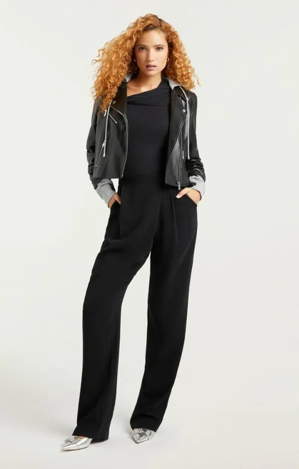 Cinq Sept Vegan Leather Evie Jacket Blackheather Grey Women Outerwear