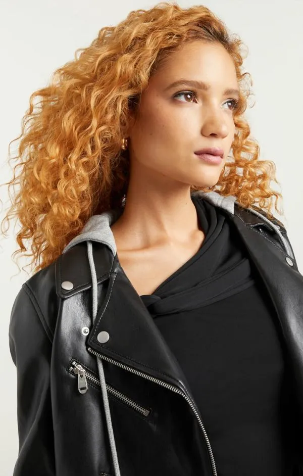 Cinq Sept Vegan Leather Evie Jacket Blackheather Grey Women Outerwear