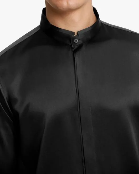 Classic Concealed Placket Silk Men Shirt Men Lilysilk Shirts