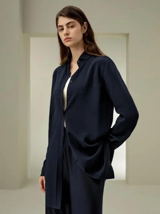 Classic Longline Silk Shirt Women Blouses Lilysilk Shirts