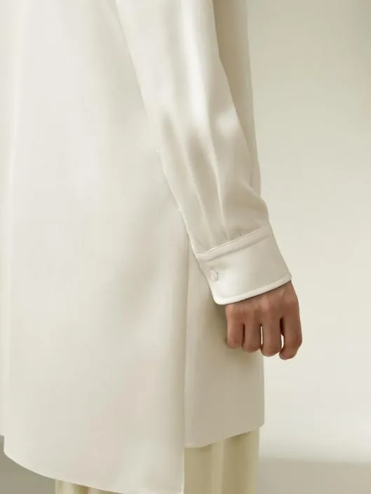Classic Longline Silk Shirt Women Blouses Lilysilk Shirts