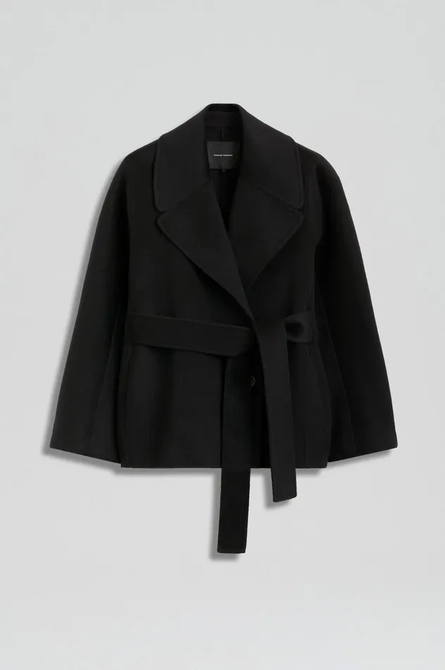 Coats Women Scanlan Theodore COCOON SLEEVE COAT Black Coats Women Scanlan Theodore COCOON SLEEVE COAT Black