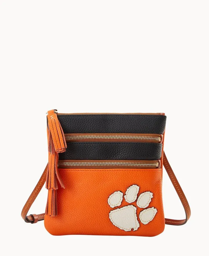 Collegiate Clemson Triple Zip Crossbody Clemson Woman Dooney and Bourke Crossbodies Collegiate Clemson Triple Zip Crossbody Clemson Woman Dooney and Bourke Crossbodies