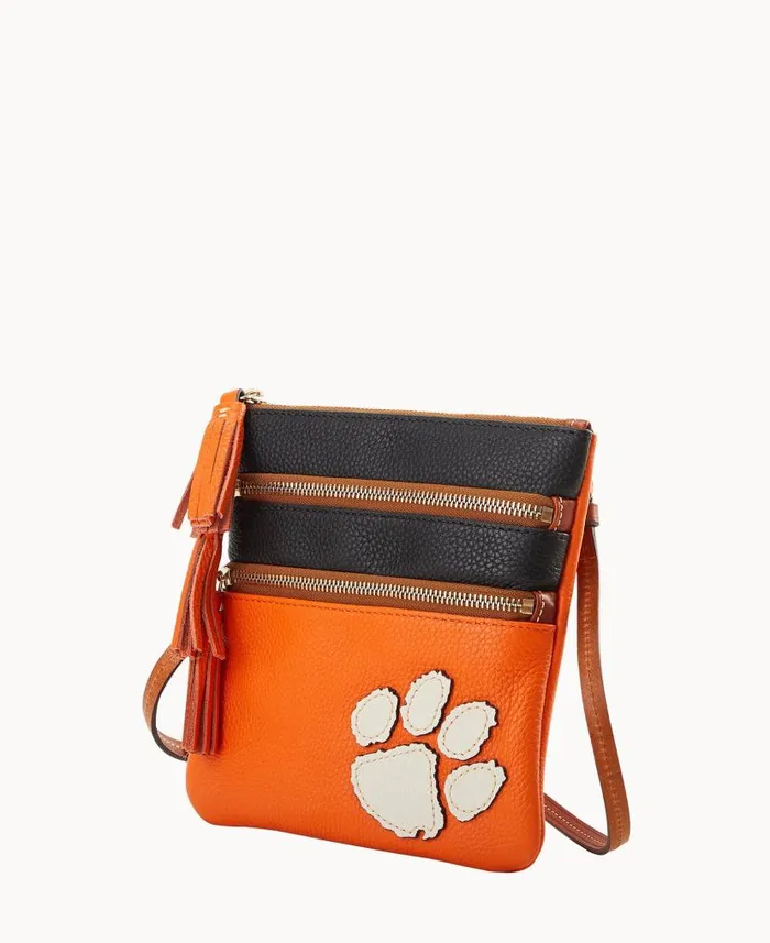 Collegiate Clemson Triple Zip Crossbody Clemson Woman Dooney and Bourke Crossbodies Collegiate Clemson Triple Zip Crossbody Clemson Woman Dooney and Bourke Crossbodies