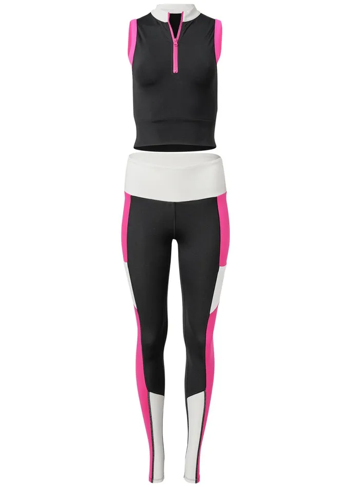 COLOR BLOCK PERFORMANCE SET Black Multi Women VENUS Activewear