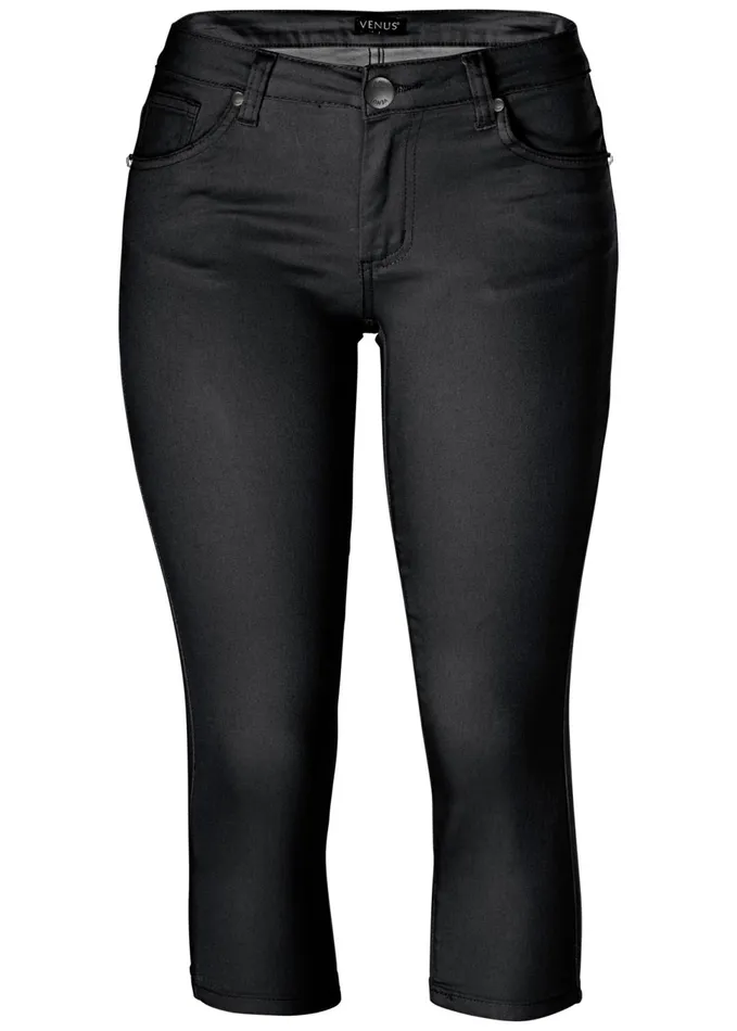 COLOR CAPRI JEANS Black Women VENUS Cropped and Capri Jeans