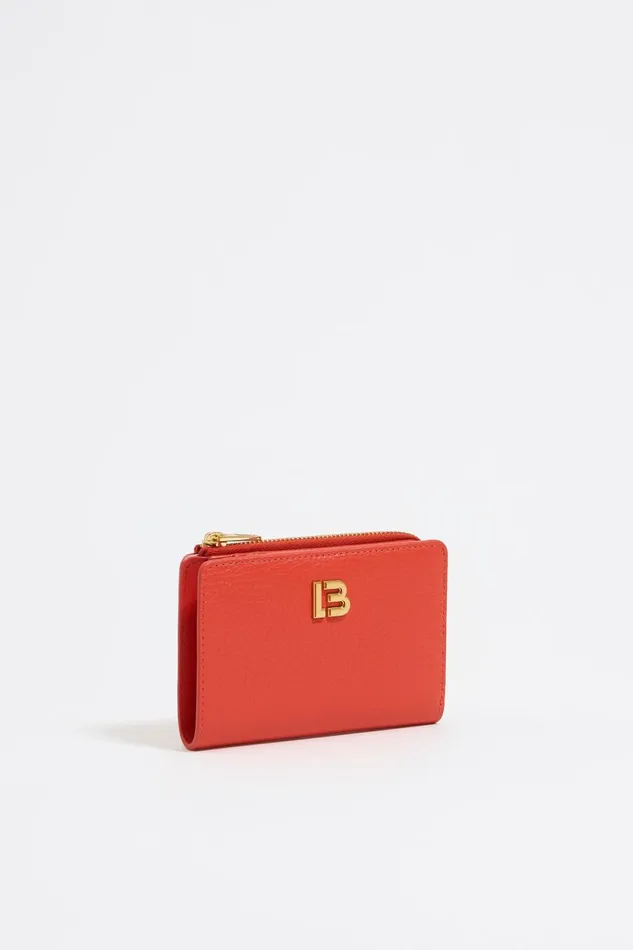 Coral Leather Purse Coral Women Bimba Y Lola Wallets And Coin Purses