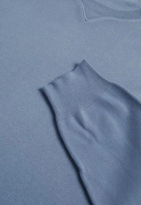 Cotton Crewneck Sweater Light Blue Mens Sweaters Paulstuart Cotton Crewneck Sweater Light Blue Mens Sweaters Paulstuart