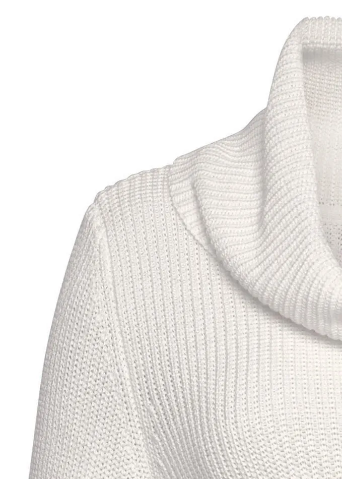 COWL NECK SWEATER DRESS White Women VENUS Midi Dresses