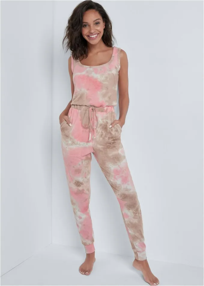 COZY HACCI JUMPSUIT Taupe Multi Women VENUS Jumpsuits