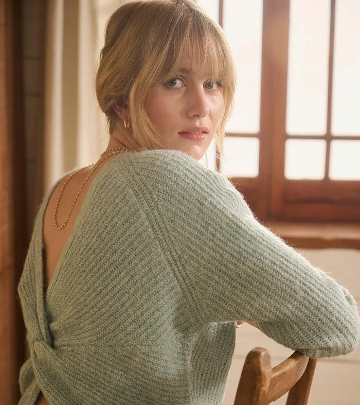 Cross Over Sweater 8211 Sage Green Hatley