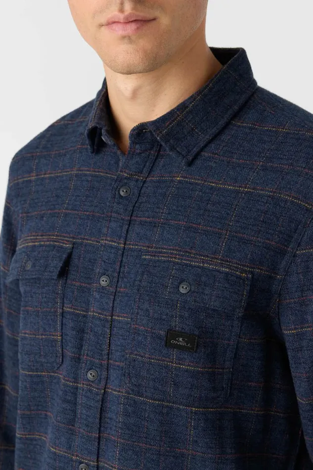 DAVIES STANDARD FIT LONG SLEEVE SHIRT Midnight Navy Men O039NEILL Clothing