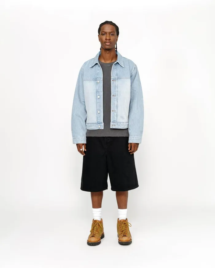 Denim MenWomen Stussy BIG OL039 SHORT DENIM Black
