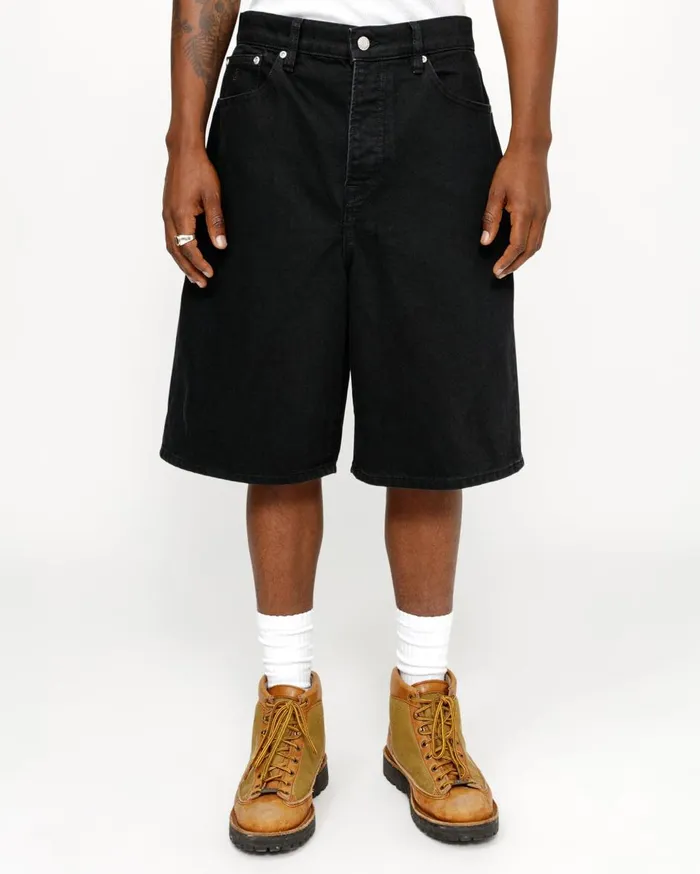 Denim MenWomen Stussy BIG OL039 SHORT DENIM Black Denim MenWomen Stussy BIG OL039 SHORT DENIM Black