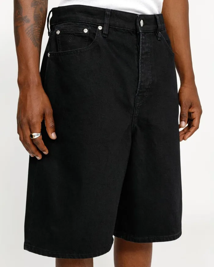 Denim MenWomen Stussy BIG OL039 SHORT DENIM Black Denim MenWomen Stussy BIG OL039 SHORT DENIM Black
