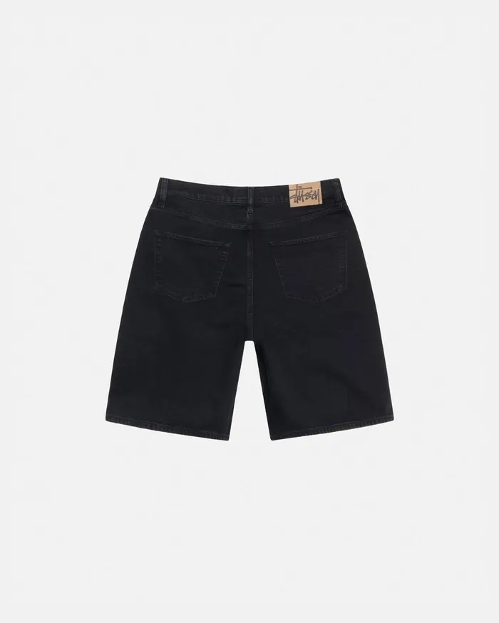 Denim MenWomen Stussy BIG OL039 SHORT DENIM Black Denim MenWomen Stussy BIG OL039 SHORT DENIM Black
