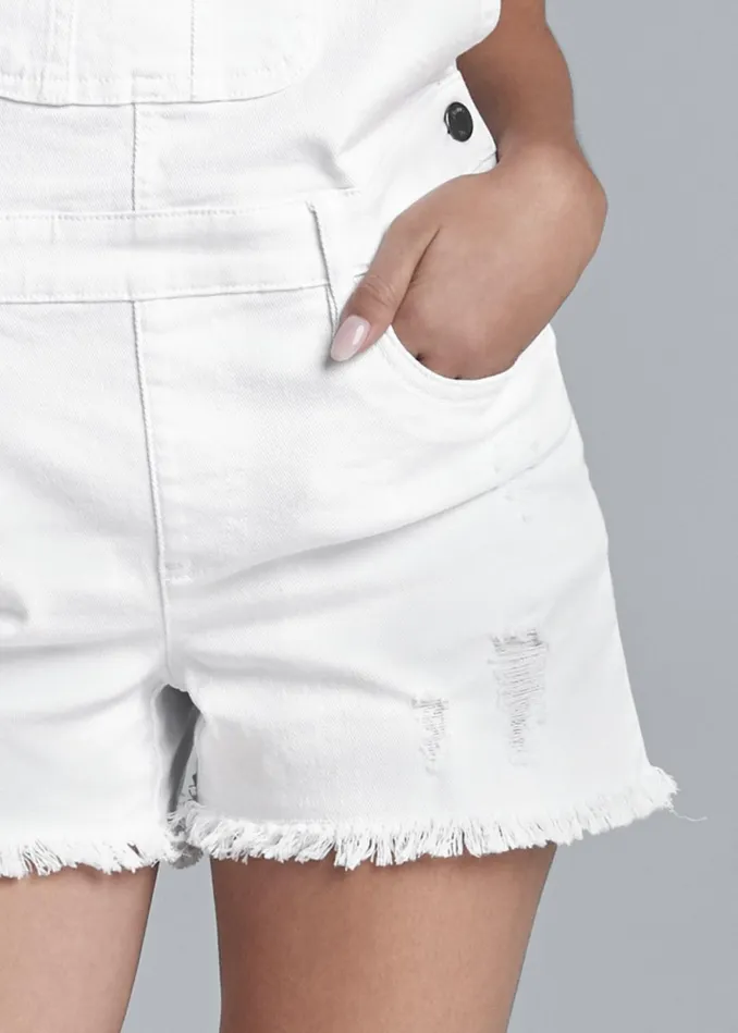 DENIM OVERALLS White Denim Women VENUS Casual Jumpsuits and Rompers