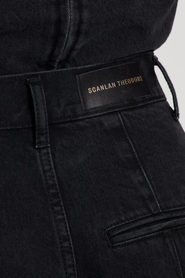 Denim Women Scanlan Theodore DENIM DRAPE LEG JEAN Washedblackg Denim Women Scanlan Theodore DENIM DRAPE LEG JEAN Washedblackg