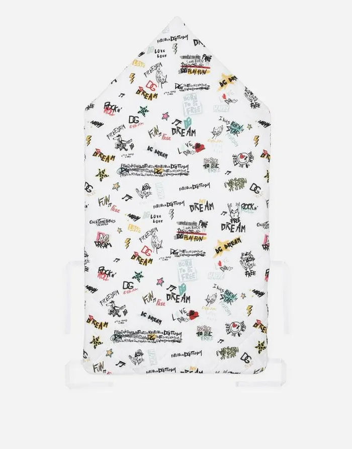 Dolce and Gabbana Accessories And Baby Carriers Children Jersey Sleep Sack With DG Rock Print Multicolor Dolce and Gabbana Accessories And Baby Carriers Children Jersey Sleep Sack With DG Rock Print Multicolor