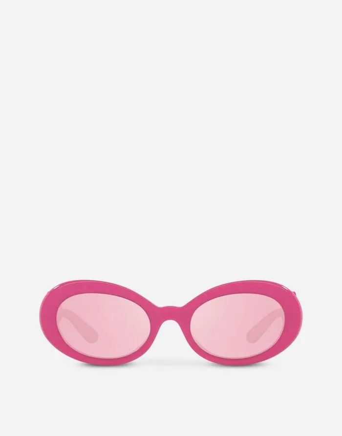 Dolce and Gabbana Accessories Children DG Crossed Sunglasses Fuchsia