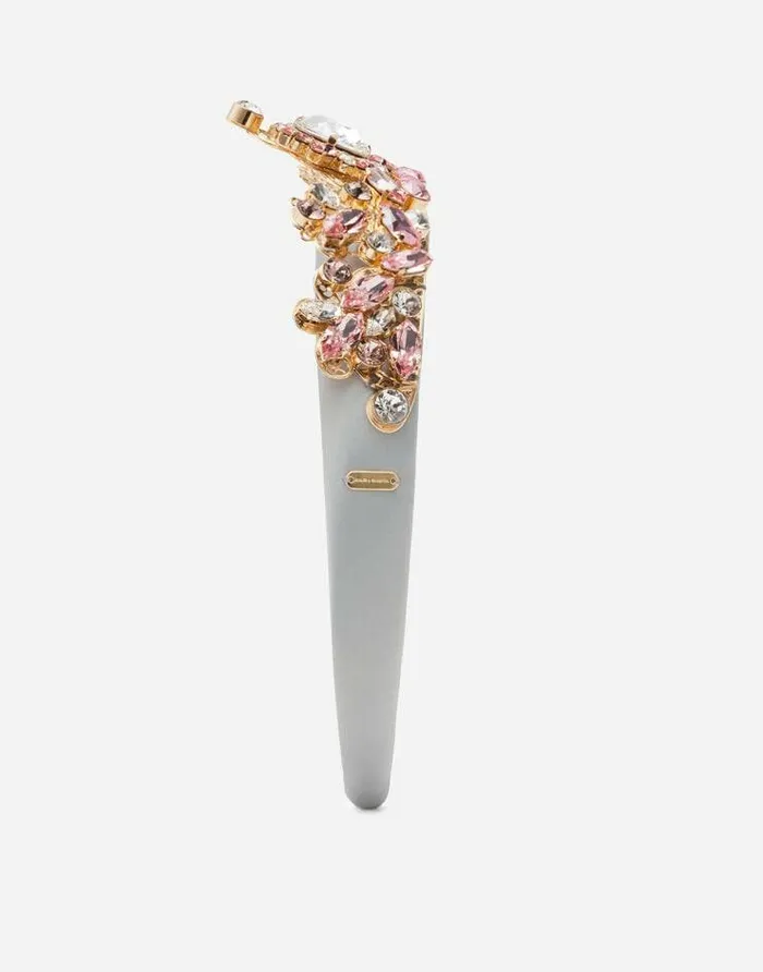 Dolce and Gabbana Accessories Children Headband With All Over Jewellery Application Silver Dolce and Gabbana Accessories Children Headband With All Over Jewellery Application Silver