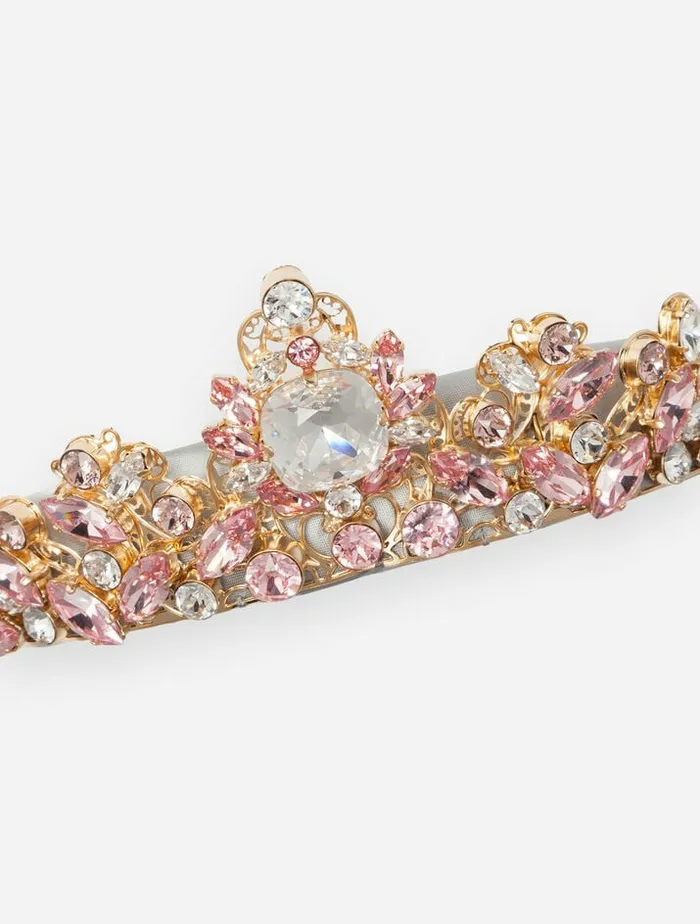 Dolce and Gabbana Accessories Children Headband With All Over Jewellery Application Silver Dolce and Gabbana Accessories Children Headband With All Over Jewellery Application Silver
