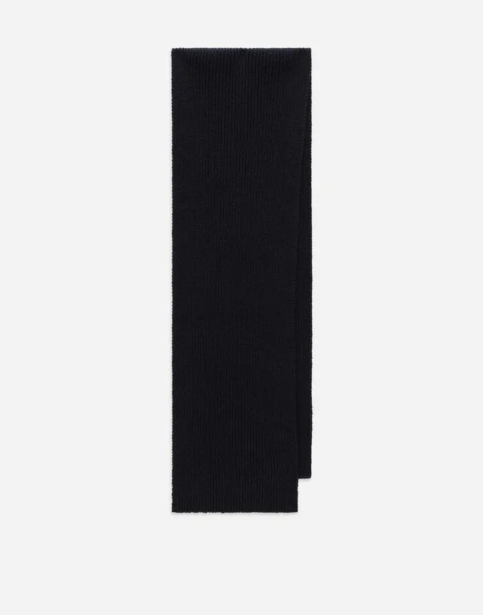Dolce and Gabbana Accessories Children Knit Scarf With Crest Patch Blue Dolce and Gabbana Accessories Children Knit Scarf With Crest Patch Blue