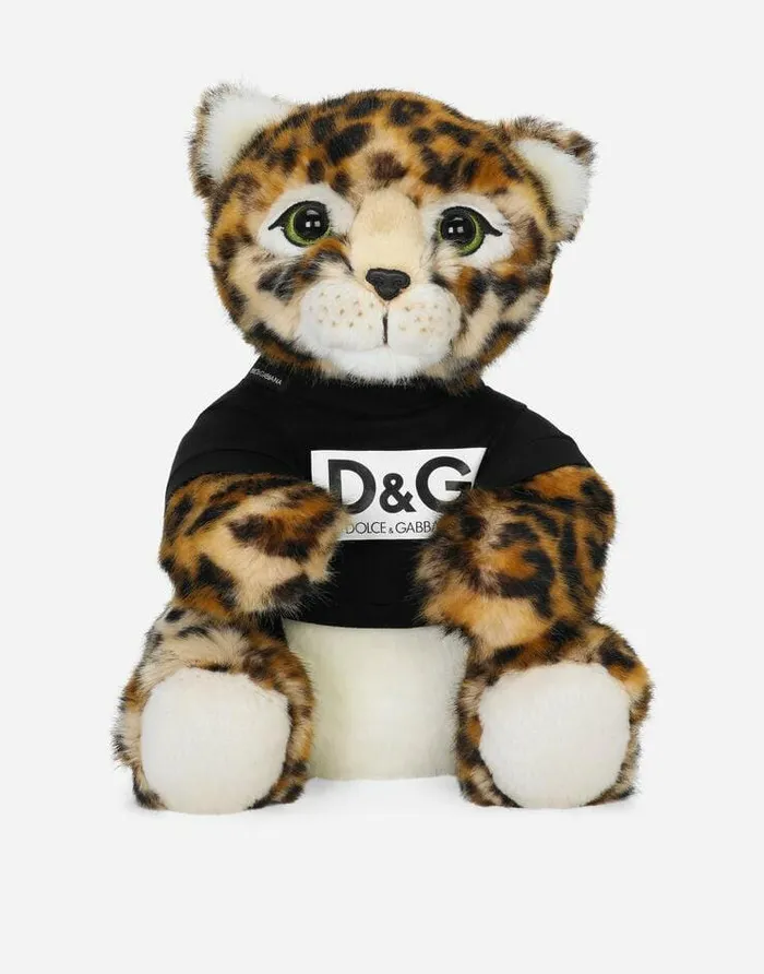 Dolce and Gabbana Accessories Children Leopard Mascot Soft Toy Multicolor