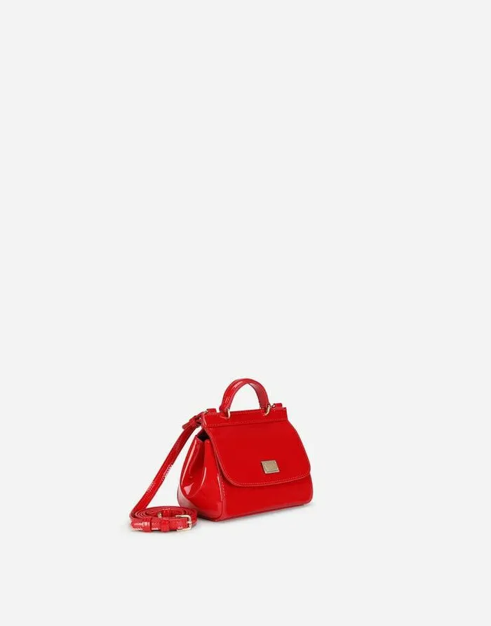 Dolce and Gabbana Accessories Children Patent Leather Mini Sicily Bag Red Dolce and Gabbana Accessories Children Patent Leather Mini Sicily Bag Red