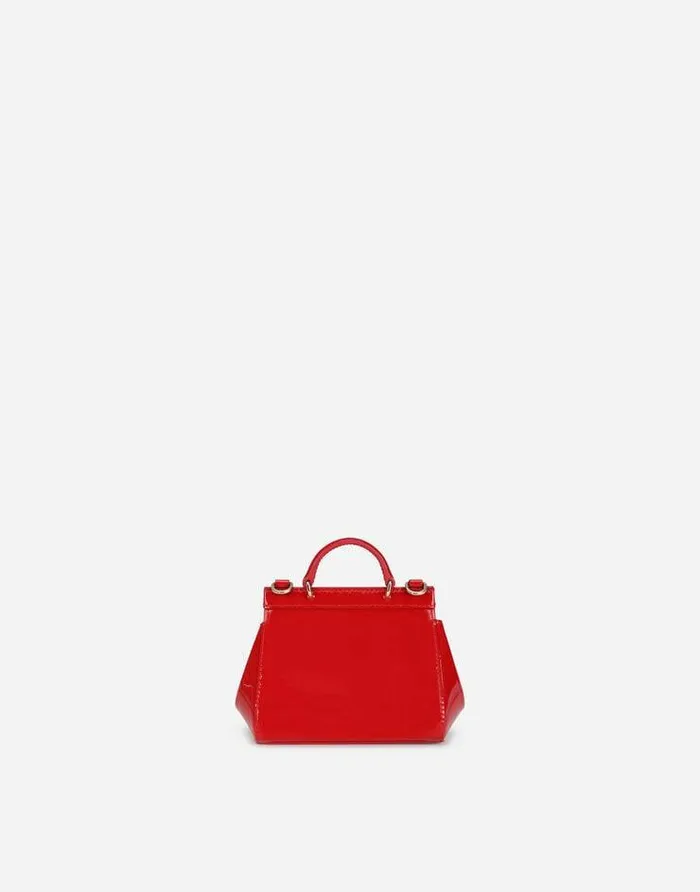 Dolce and Gabbana Accessories Children Patent Leather Mini Sicily Bag Red Dolce and Gabbana Accessories Children Patent Leather Mini Sicily Bag Red