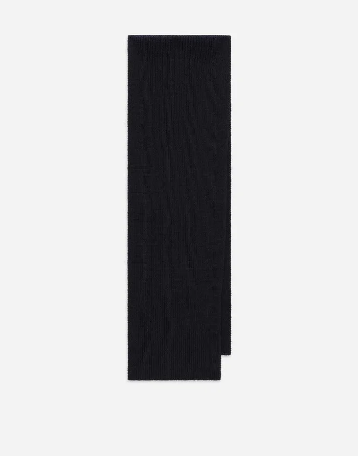 Dolce and Gabbana Accessories Children Ribbed Knit Scarf With Rose Patch Blue Dolce and Gabbana Accessories Children Ribbed Knit Scarf With Rose Patch Blue