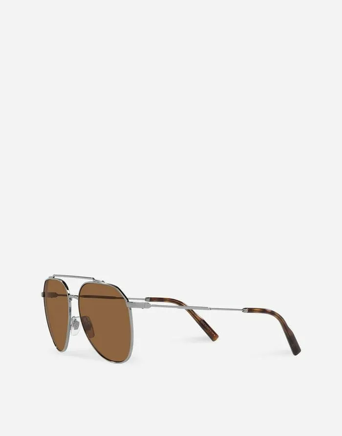 Dolce and Gabbana ADV Campaign Men Diagonal Cut Sunglasses Gun Metal Dolce and Gabbana ADV Campaign Men Diagonal Cut Sunglasses Gun Metal