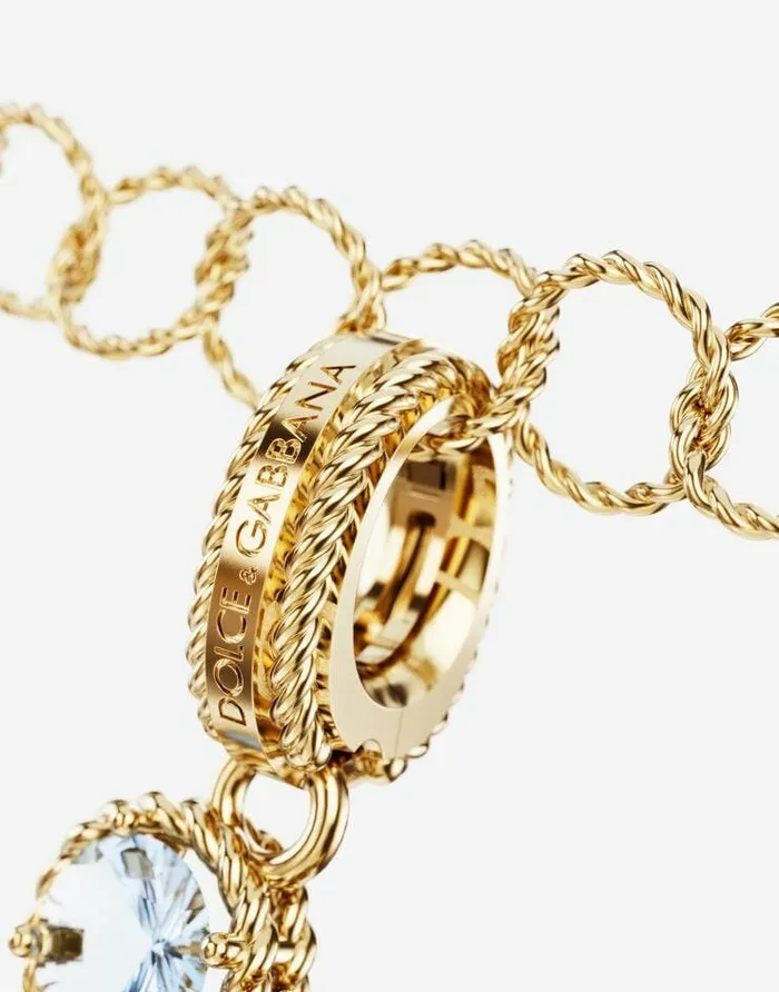 Dolce and Gabbana Alphabet Collection Women Rainbow Alphabet E 18 Kt Yellow Gold Charm With Multicolor Fine Gems Gold Dolce and Gabbana Alphabet Collection Women Rainbow Alphabet E 18 Kt Yellow Gold Charm With Multicolor Fine Gems Gold