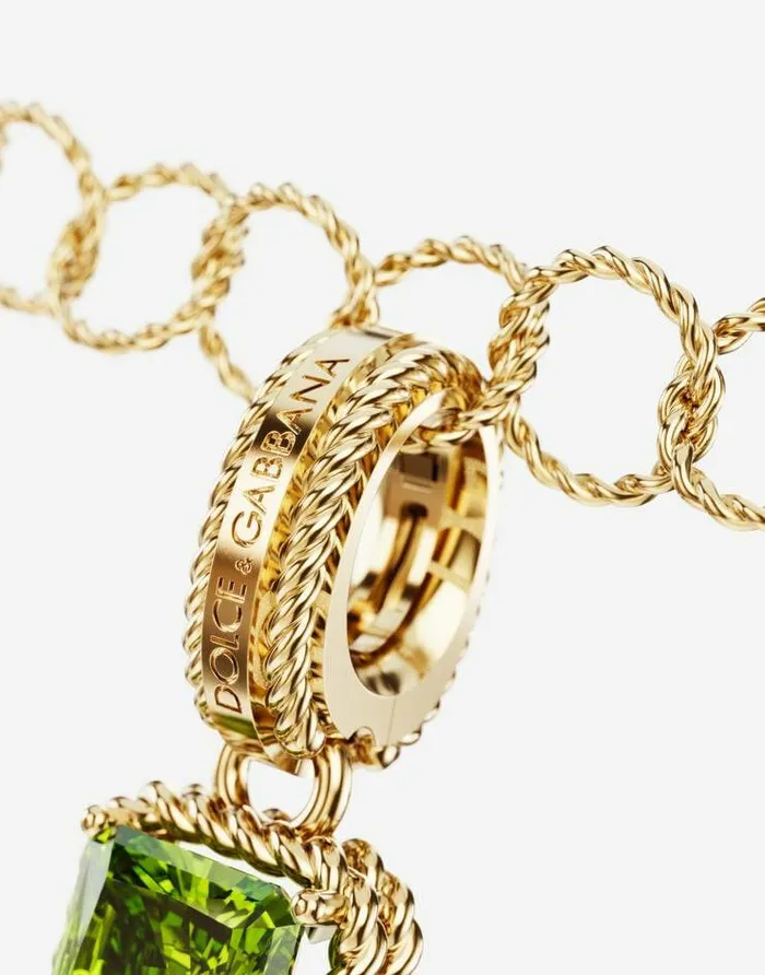 Dolce and Gabbana Alphabet Collection Women Rainbow Alphabet I 18 Kt Yellow Gold Charm With Multicolor Fine Gems Gold Dolce and Gabbana Alphabet Collection Women Rainbow Alphabet I 18 Kt Yellow Gold Charm With Multicolor Fine Gems Gold